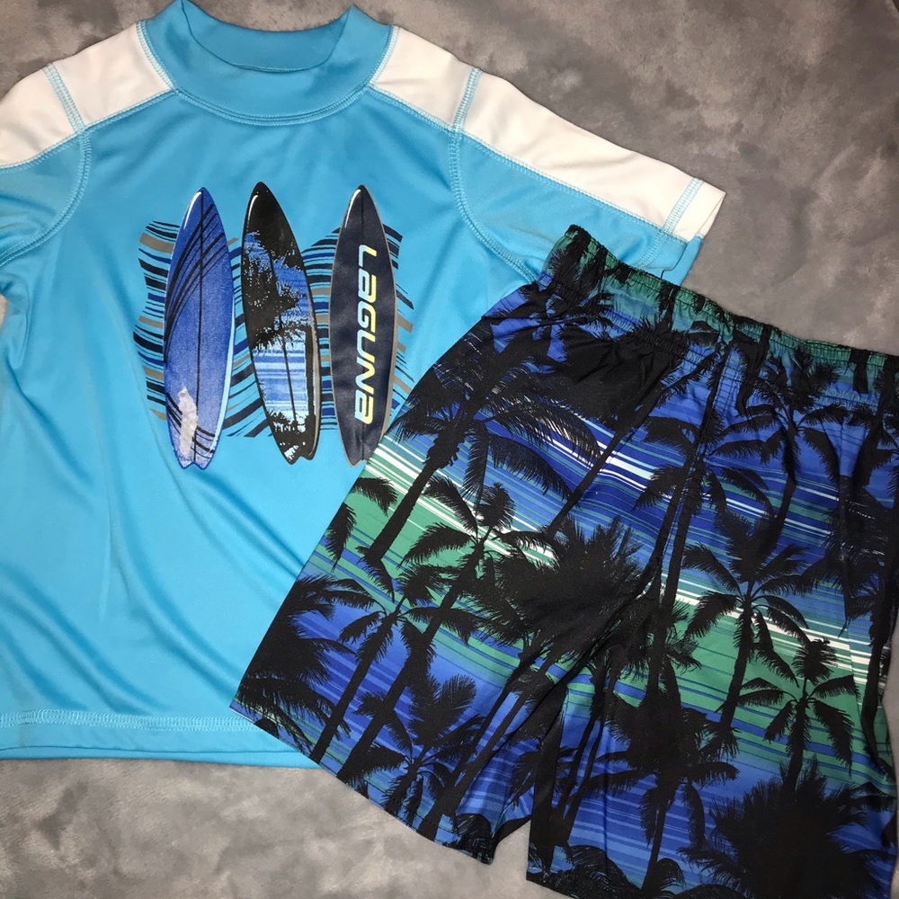 Swim shirt and trunks